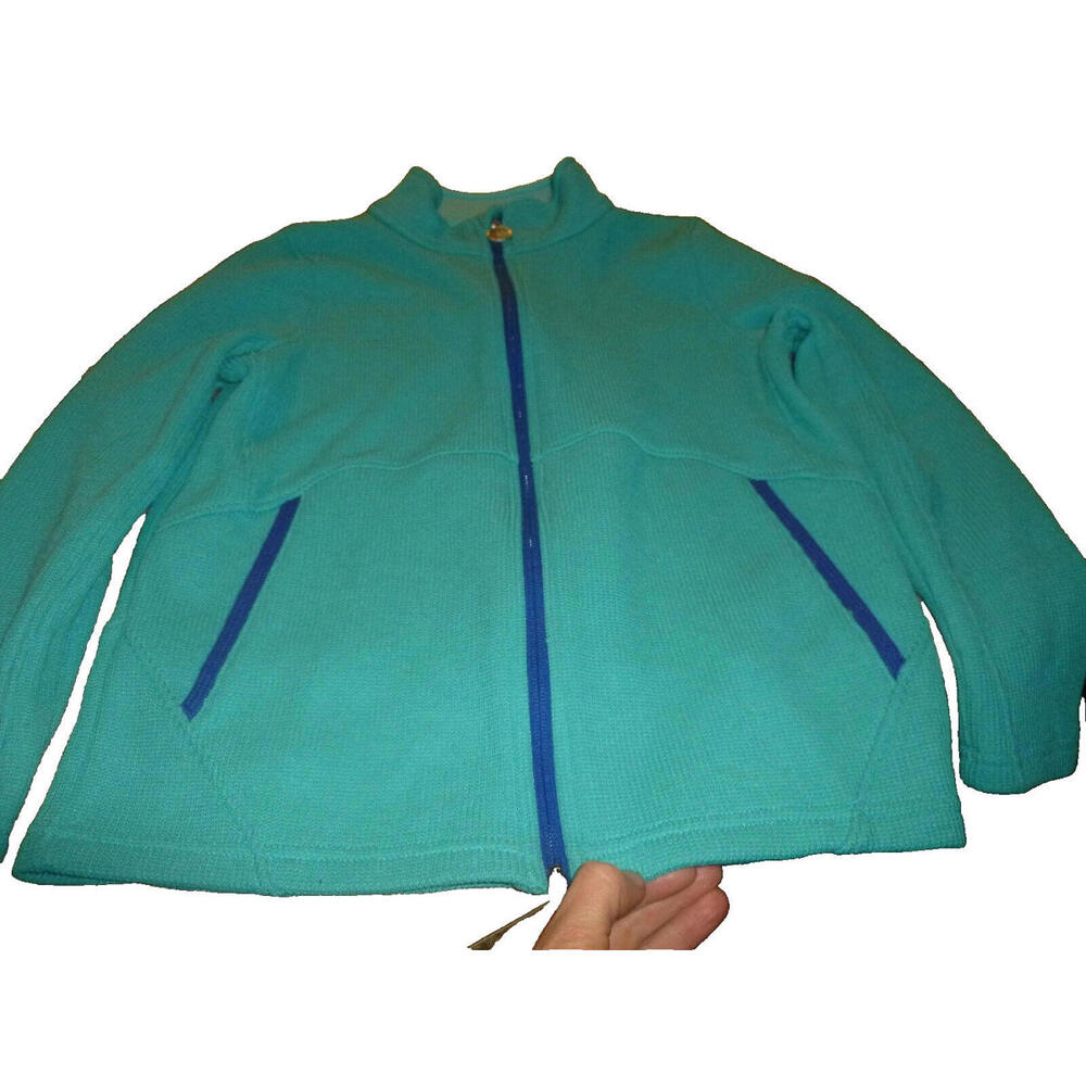 Spyder Girls Endure Stryke Knit Full Zip Jacket Teal sz L 14-16